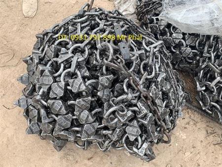 Xích bọc lốp 23.5-25 405kg - bản vuông cao cấp